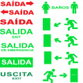 297 señal salida de emergencia, luz de emergencia, LED de señal de salida de emergencia,